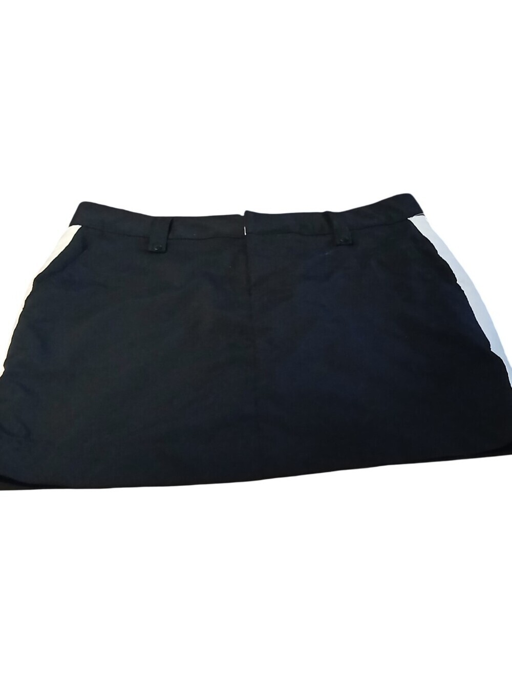 Under Armour Womens Black Mini Skirt with White Side Panels Size 10